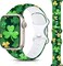 St Patricks Day Apple Watch Bands for Women Men 38mm 40mm 41mm 42mm 44mm 45mm 46mm 49mm, Soft Silicone Holiday Clover Watch Band for Apple Watch Series 10 9 SE 8 7 6 5 4 3 2 1 Ultra 2 1-Classic Checkered Lucky Clover